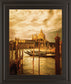 Venezia Sunset Il By Thompson - Framed Print Wall Art - Gold