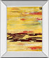 Tire Mark Il By Natalie Avondet - Mirror Framed Print Wall Art - Yellow