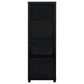 Jupiter - 3-Shelf Engineered Wood Media Tower - Black