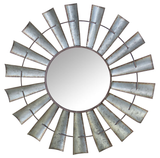 Metal Wall Mirror - Gray