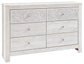 Paxberry - Six Drawer Dresser - Medallion Drawer Pulls - Whitewash