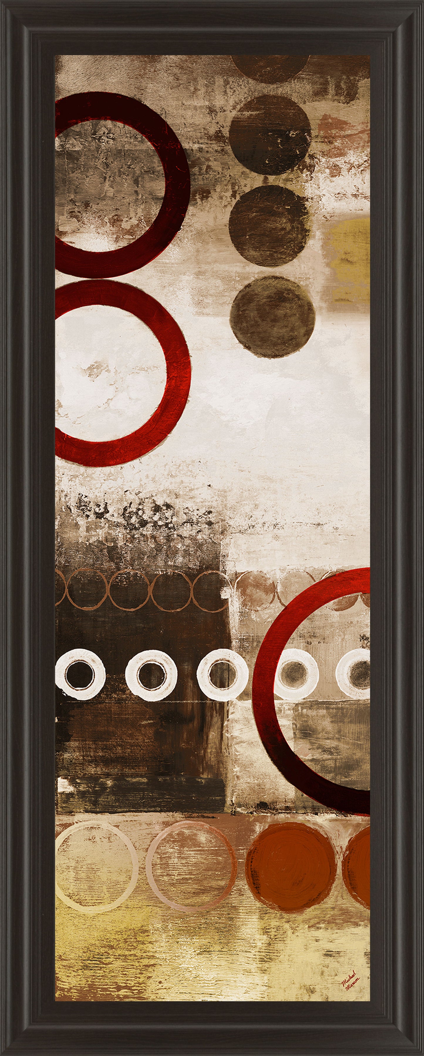 Red Liberated Panel I By Michael Marcon - Print Framed Wall Art - Red