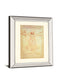 Vituvian Man By Leonardo Da Vinci - Mirror Framed Print Wall Art - Beige