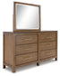 Cabalynn - Dresser And Mirror - Light Brown
