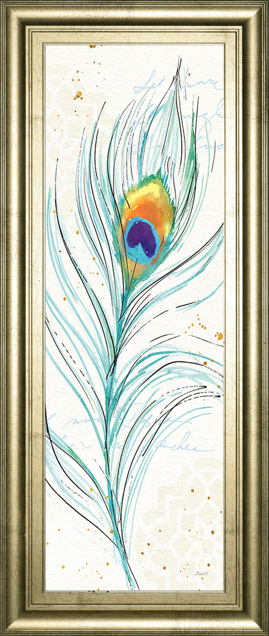 Peacock Garden V By Anne Tavoletti - Light Blue