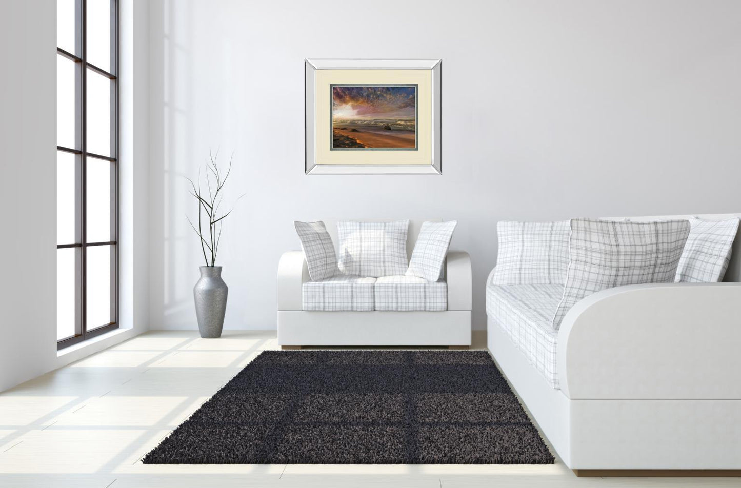 Summer Magic By Mike Calascibetta - Mirror Framed Print Wall Art - Dark Brown