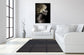Temp Glass With Foil - Woman Gold Leaves - Black