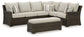 Brook Ranch - Sofa Sectional, Bench With Cushion (Set of 3) - Brown