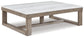 Loyaska - Rectangular Cocktail Table - Brown / Ivory