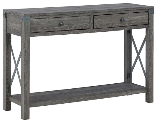 Freedan - Console Sofa Table - Grayish Brown
