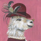 Framed Small - Llamaand Bee By Tava Studios - Pink