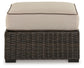 Coastline Bay - Ottoman With Cushion - Brown