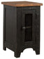 Valebeck - Chair Side End Table - Black / Brown