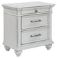 Kanwyn - Three Drawer Night Stand - Whitewash