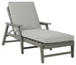 Visola - Chaise Lounge with Cushion - Gray