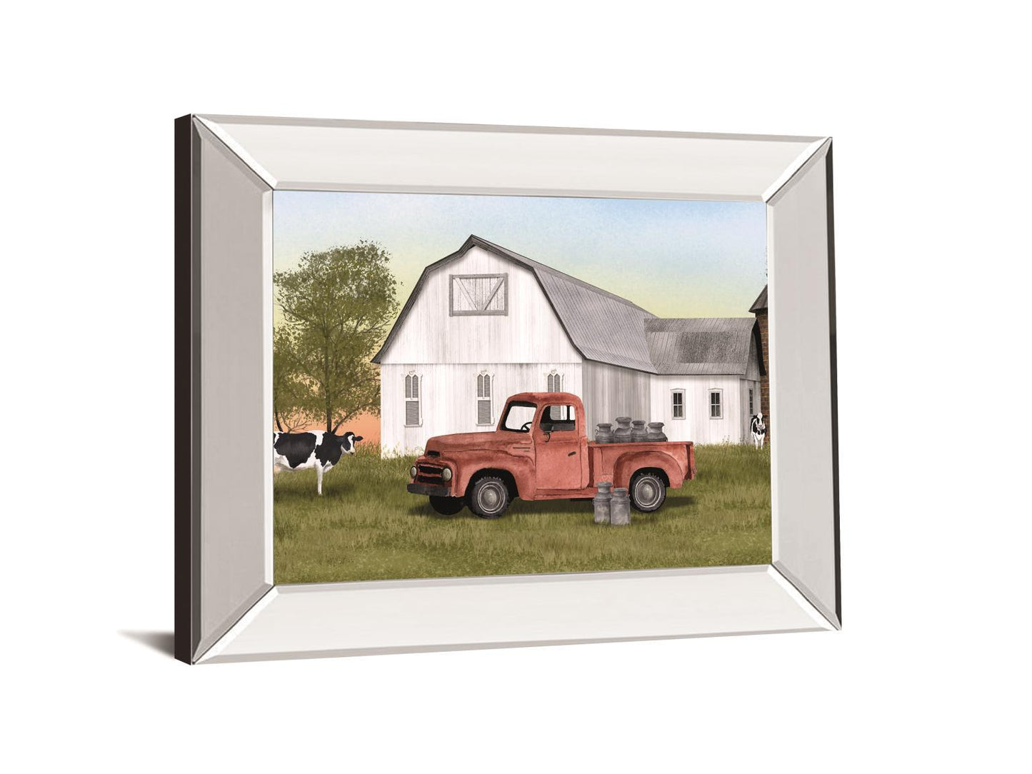 Got Milk By Billy Jacobs - Mirror Framed Print Wall Art - Green