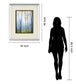 Tranquil River By Striffolino R. Mirrored Frame - Blue