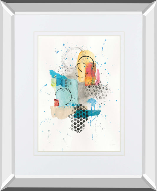 Abstract Skyline II By Courtney Prahl Mirrored Frame