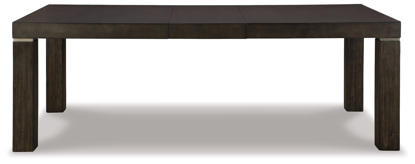 Hyndell - Dark Brown - Rectangular Dining Room Extension Table