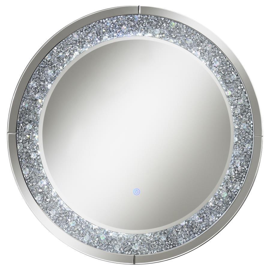Lixue - Round Wall Mirror With Led Lighting - Silver