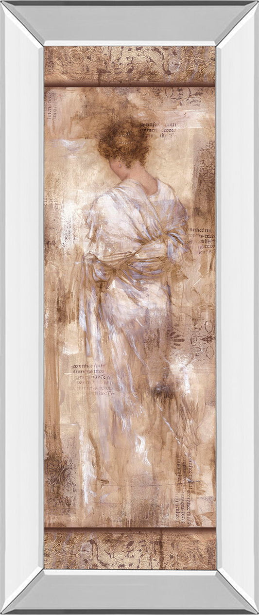 Grecian Bath I By Fressinier - Mirror Framed Print Wall Art - Beige