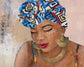 Framed Small - Adorned African Woman I By Lanie Loreth - Light Brown