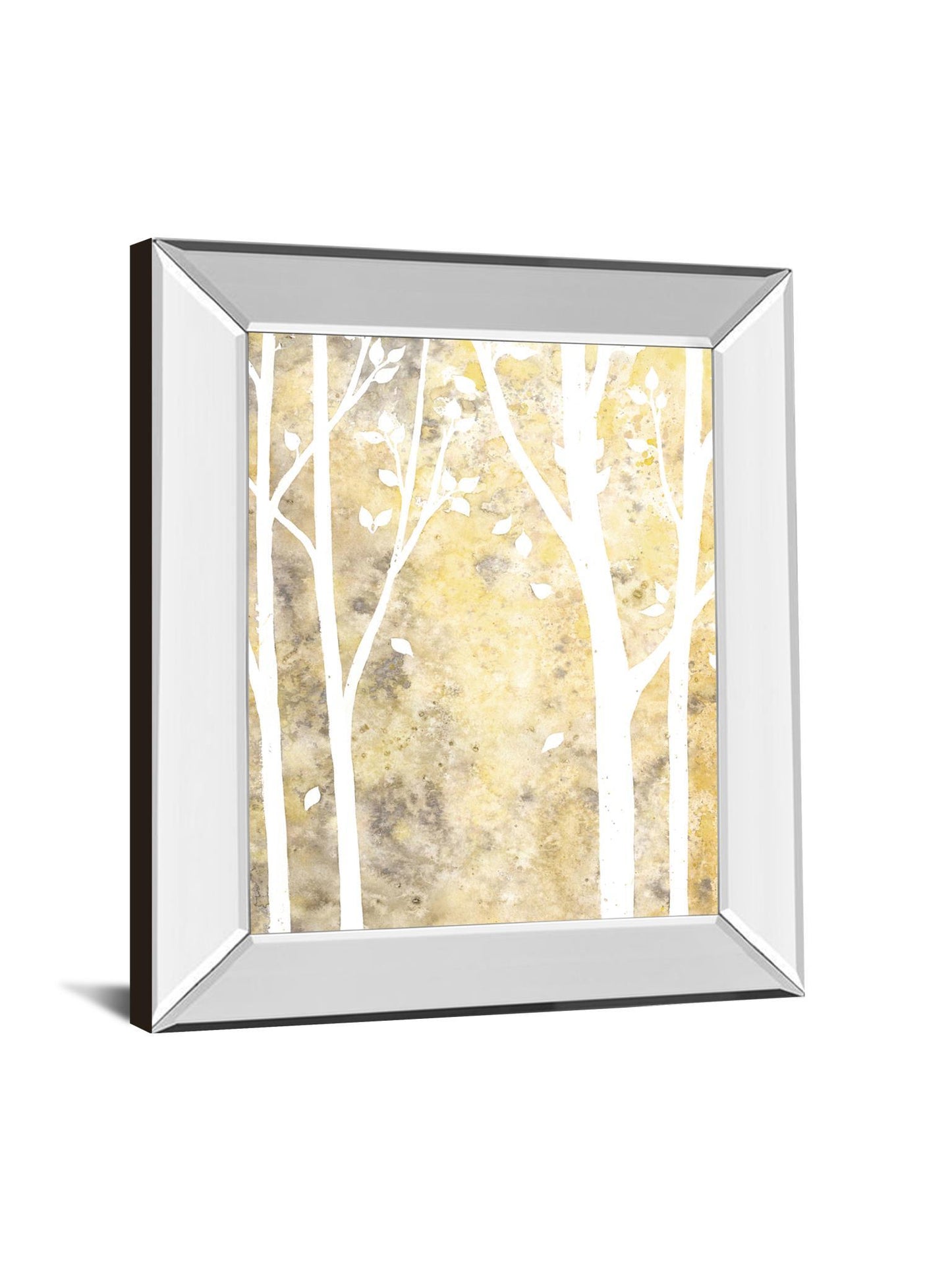 Simple State I By Debbie Banks - Mirror Framed Print Wall Art - Yellow