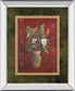 Marlow's Bouquet I By Vivian Flasch - Mirror Framed Print Wall Art - Red