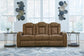 Wolfridge - Power Reclining Sofa With Adj Headrest - Brindle