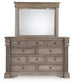 Blairhurst - Dresser And Mirror - Light Grayish Brown