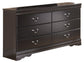Huey Vineyard - Six Drawer Dresser - Black