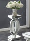 Amalia - Square End Table With Lower Shelf - Clear Mirror