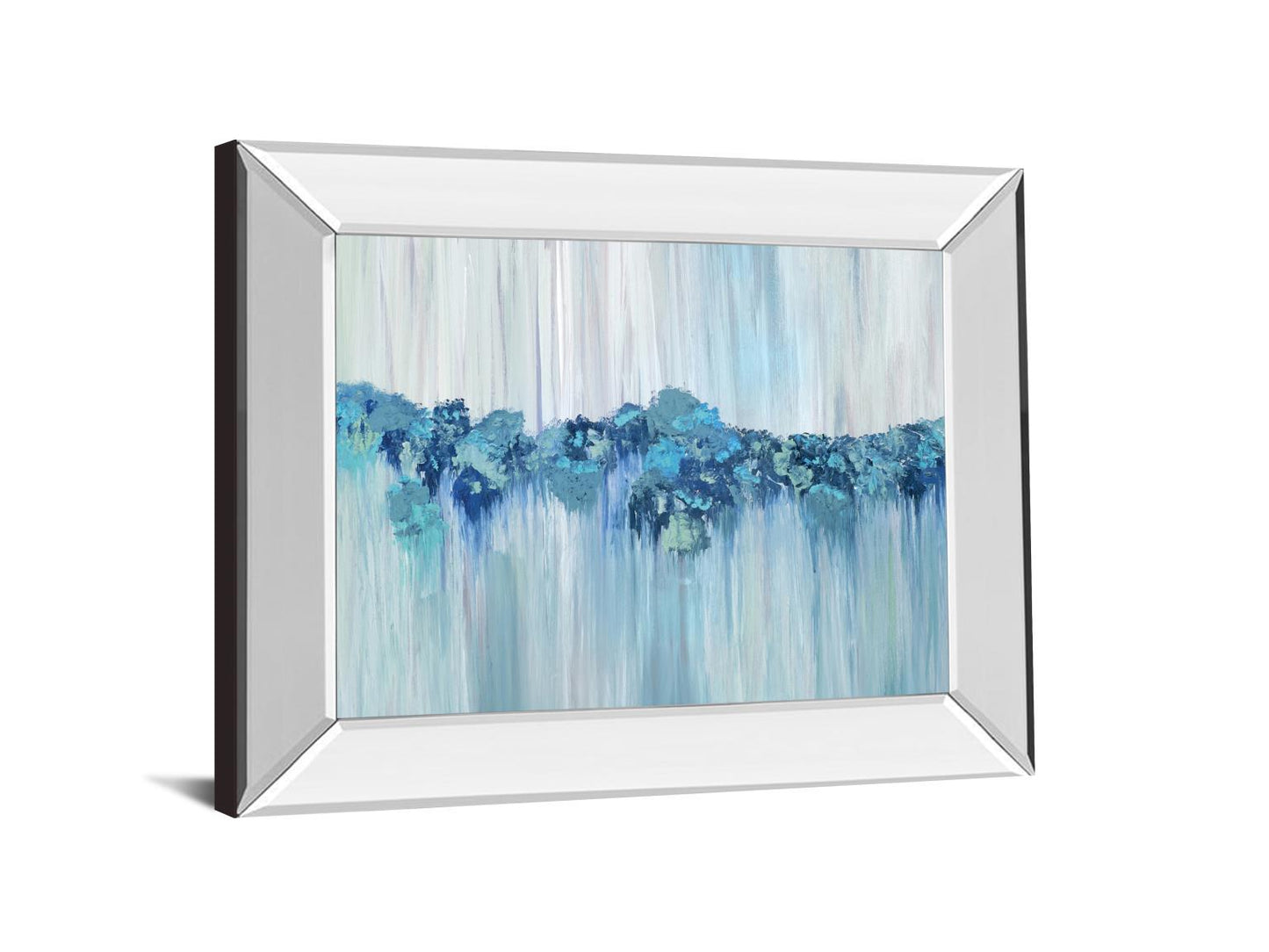 Keeping Calm By Sofia Veysey - Mirror Framed Print Wall Art - Blue