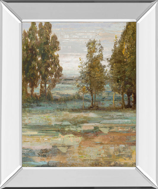 Prairie Grove I By Paul Duncan - Mirror Framed Print Wall Art - Green