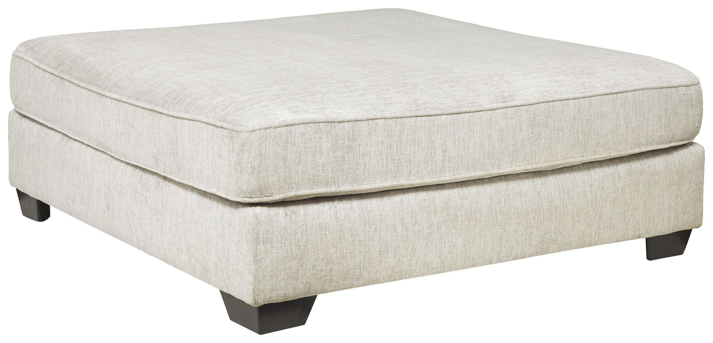 Rawcliffe - Parchment - Oversized Accent Ottoman